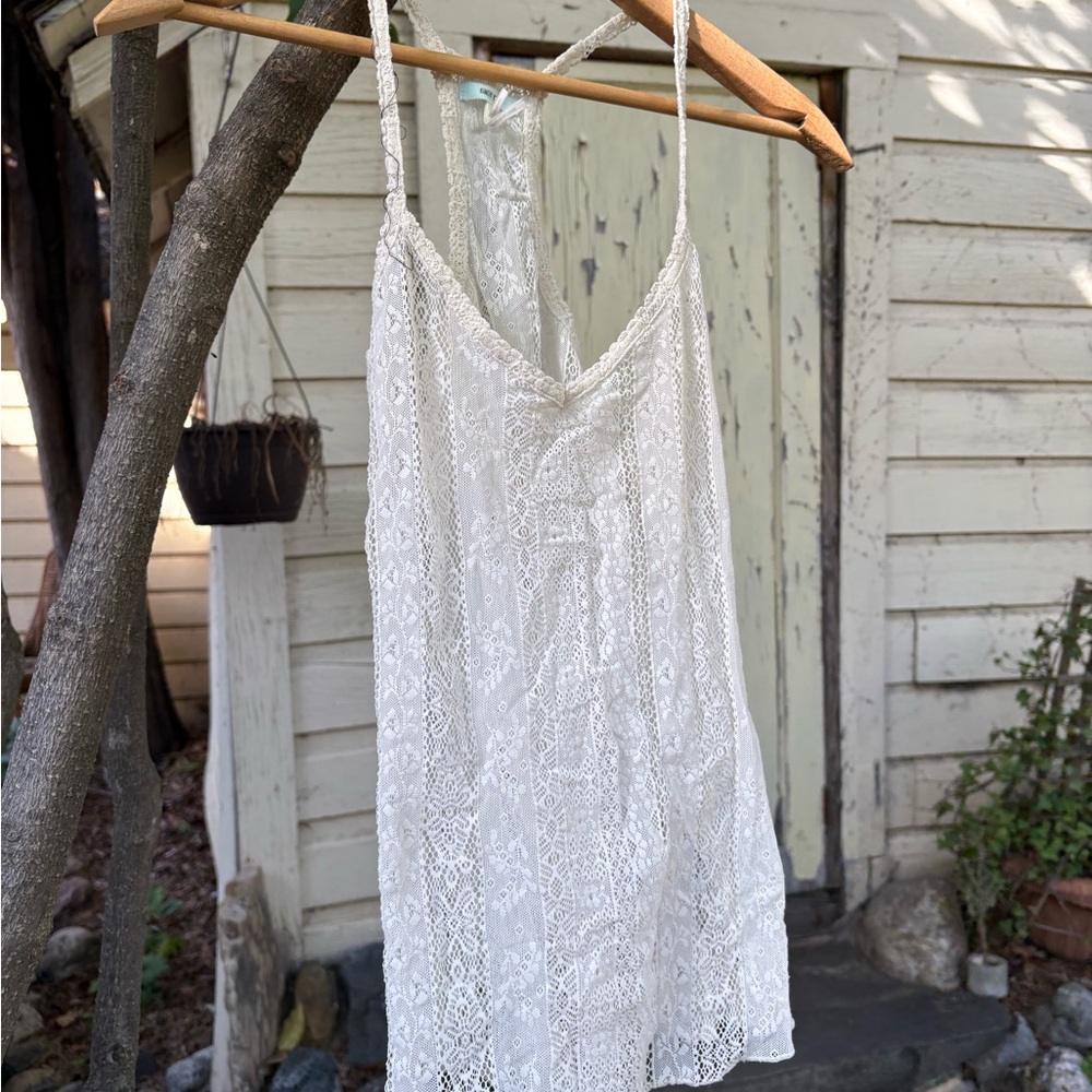 Kimchi Blue Cream Lace Slip Top